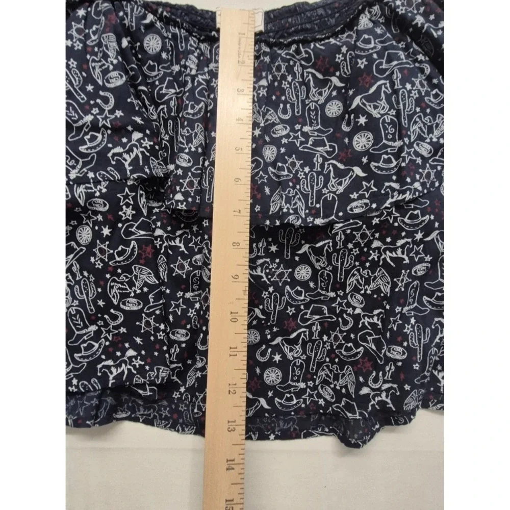 Ariat women's XL Howdy Print top 2 tier ruffle western cowgirl boho‎ Cami tank